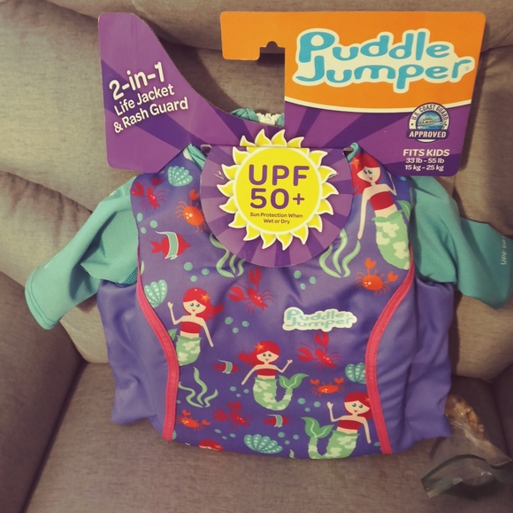 Swim Kids Purple Puddle Jumpers Life Jacket Life Vest Rash Guard Kids